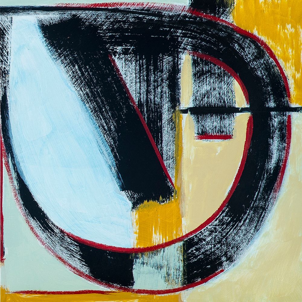 Abstract of Connected Black Shapes III art print by Anonymous for $57.95 CAD