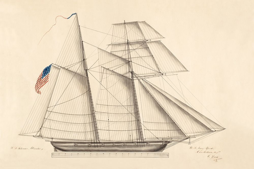 U.S. Alligator Sailboat art print by Anonymous for $57.95 CAD