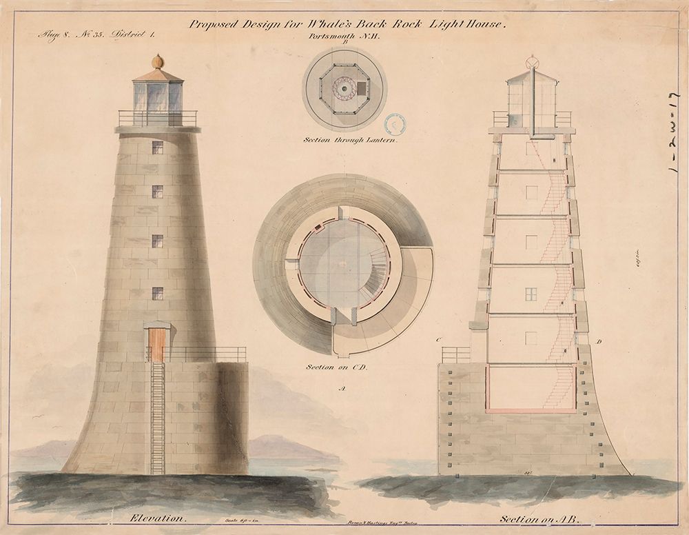Whales Back Rock Light House art print by Anonymous for $57.95 CAD