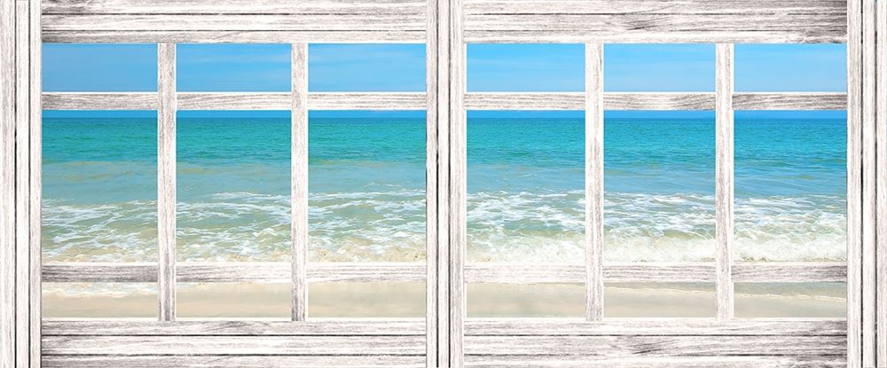 Vintage Ocean Window Panorama art print by Anonymous for $57.95 CAD
