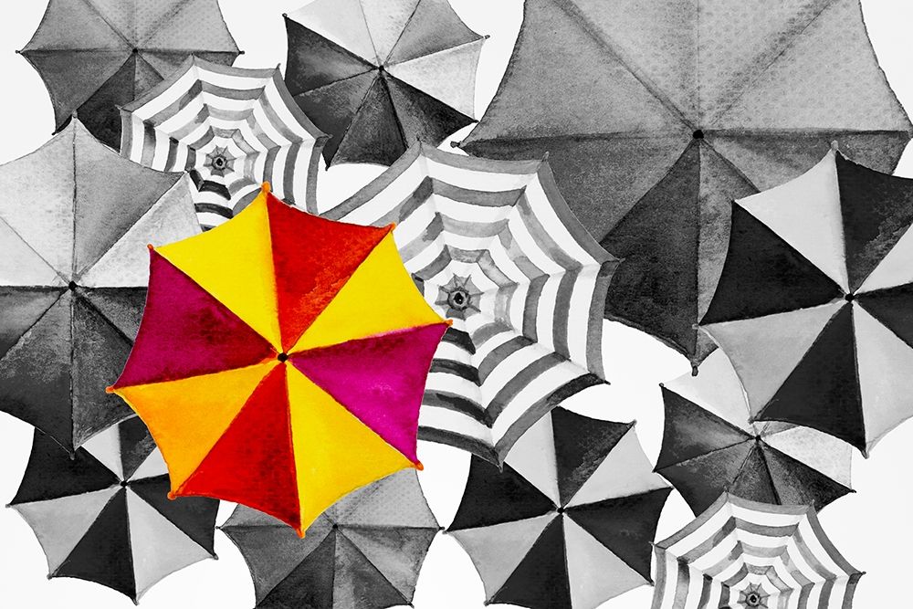 Watercolor Umbrella Painting art print by Tanom Kongchan for $57.95 CAD