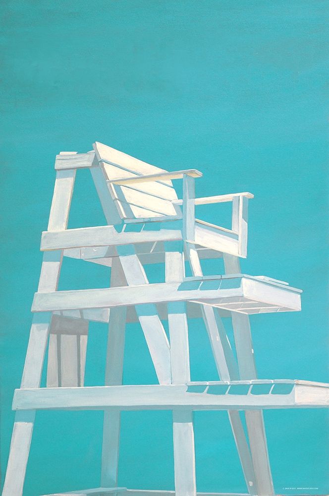 Life Guard Stand (turquoise) art print by Carol Saxe for $57.95 CAD