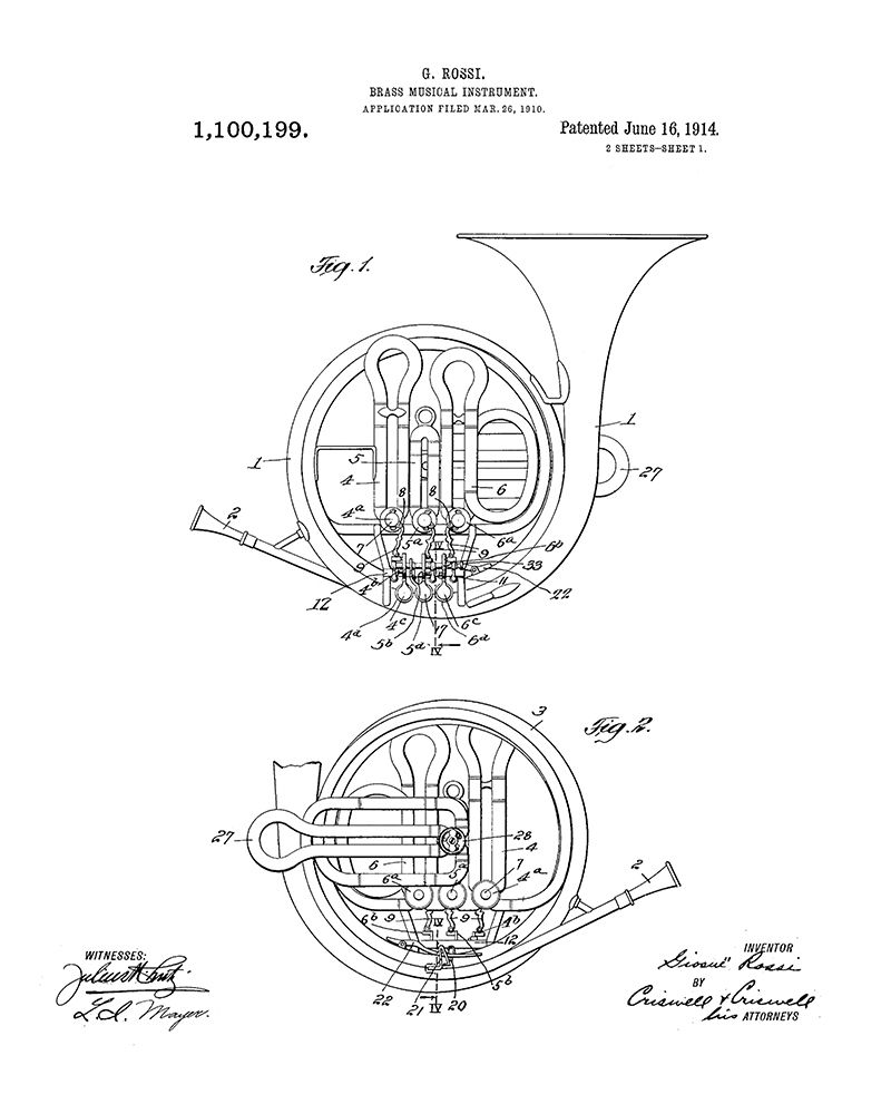 Horn Diagram art print by Anonymous for $57.95 CAD