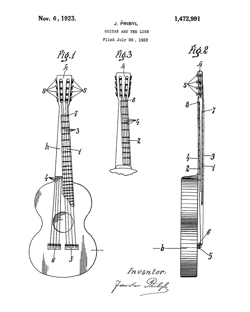 Guitar Diagram art print by Anonymous for $57.95 CAD