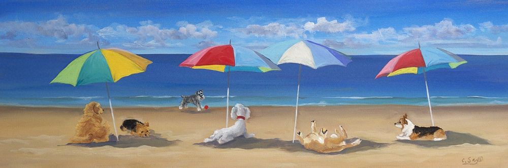 Umbrella Paws art print by Carol Saxe for $57.95 CAD
