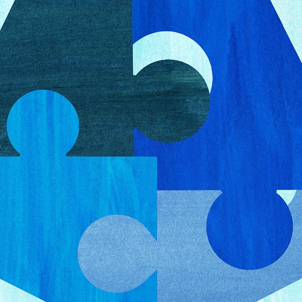 Blue and Teal Pattern art print by Inuit for $57.95 CAD