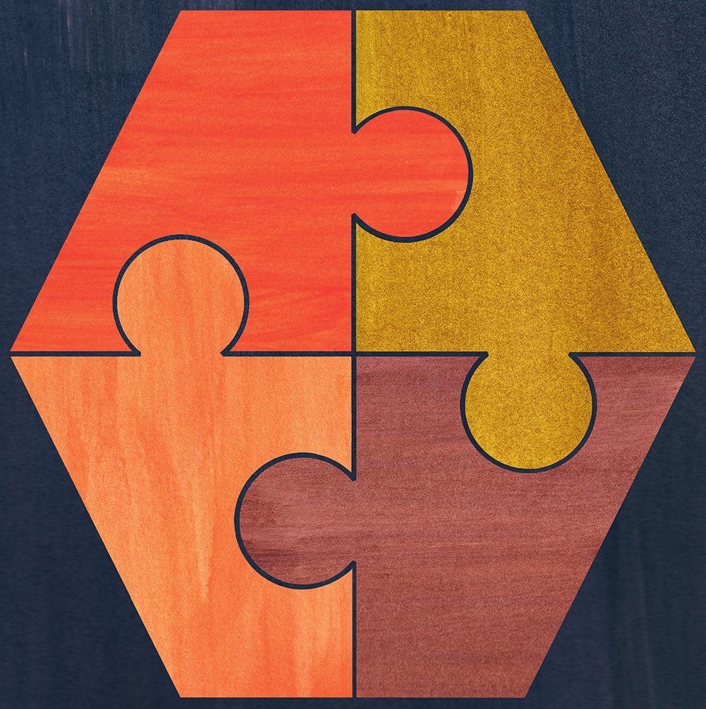 Patterned Hexagon art print by Inuit for $57.95 CAD