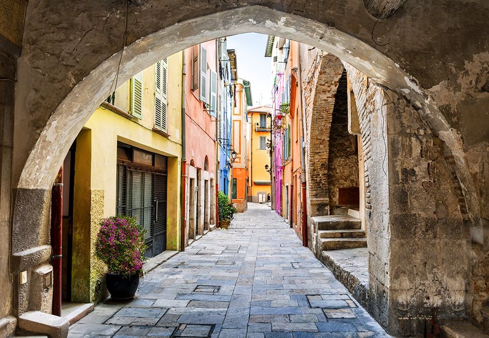 French Riviera Street Scene art print by Elena Elisseeva for $57.95 CAD