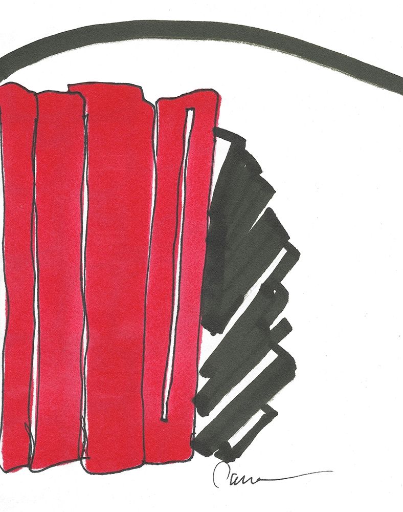 Red and Black Abstract art print by Lisa Carroccio for $57.95 CAD
