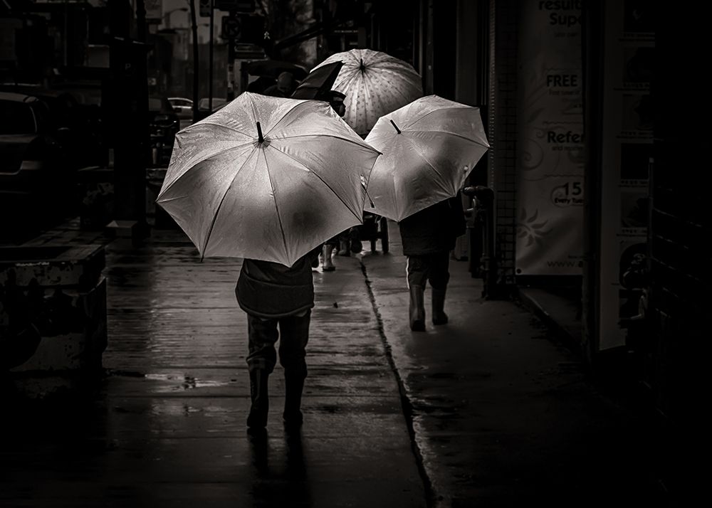 Just Walking in the Rain art print by Brian Carson for $57.95 CAD