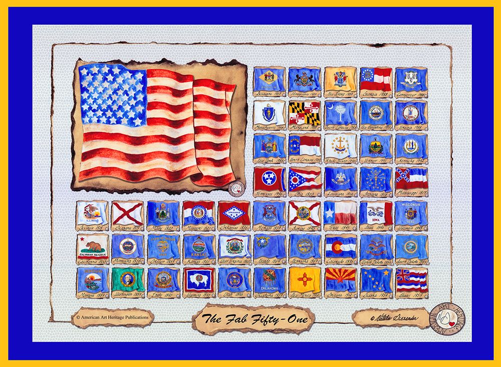 Fab 51 States art print by Natalie Alexander for $57.95 CAD