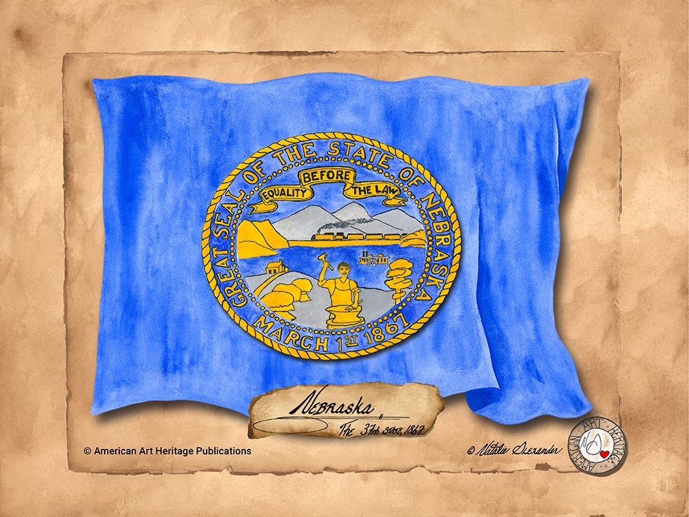 Nebraska-Solo with background art print by Natalie Alexander for $57.95 CAD
