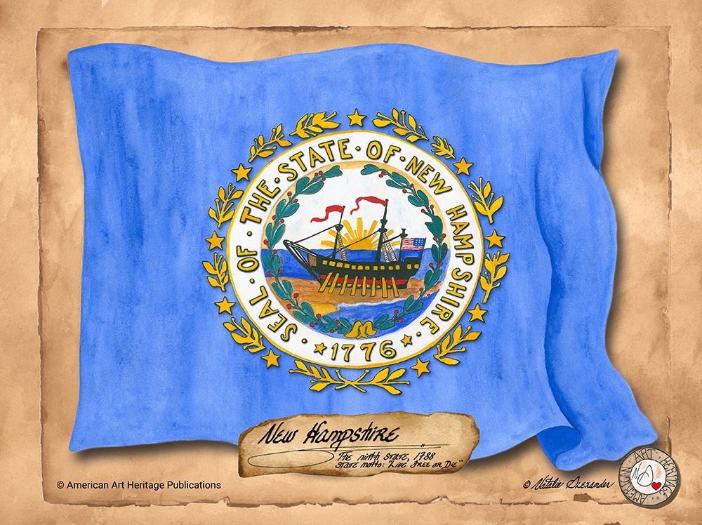 New Hampshire-Solo with background art print by Natalie Alexander for $57.95 CAD