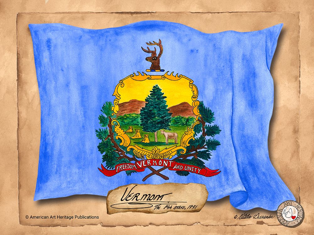 Vermont-Solo with background art print by Natalie Alexander for $57.95 CAD