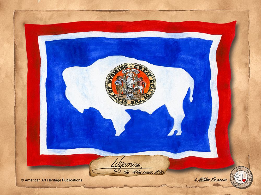 Wyoming-Solo with background art print by Natalie Alexander for $57.95 CAD