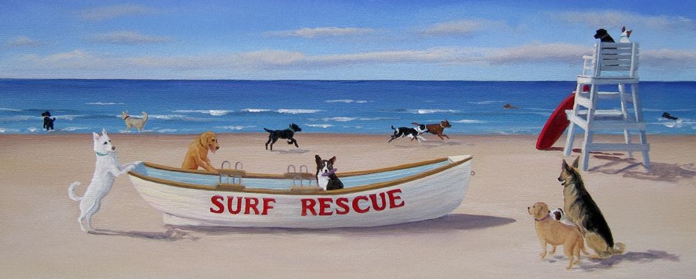 Surf Rescue art print by Carol Saxe for $57.95 CAD
