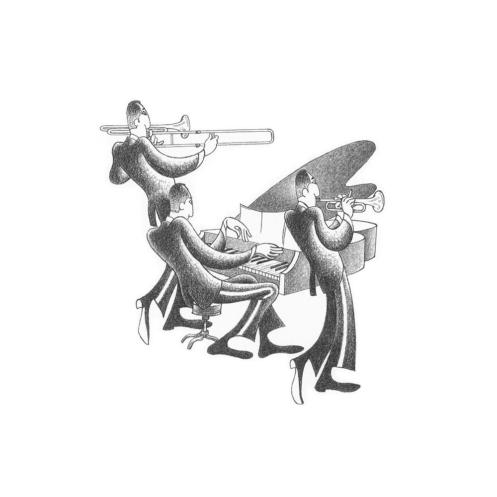Jazz Evening art print by Roger Vilar for $57.95 CAD
