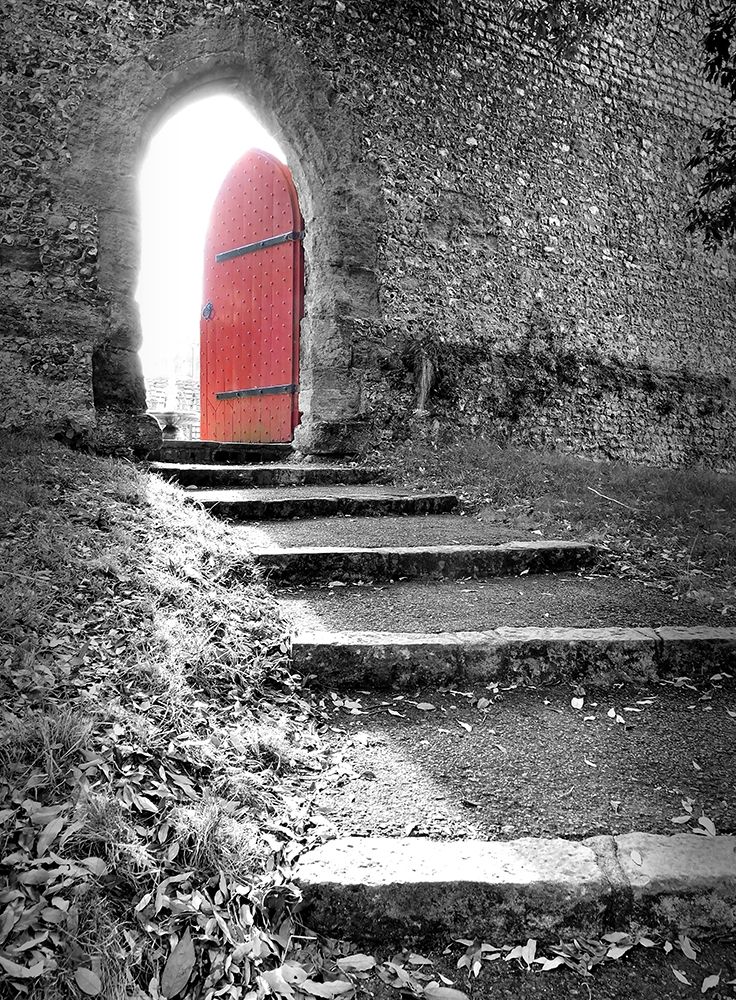 Red Door Top of the Stairs art print by Anonymous for $57.95 CAD