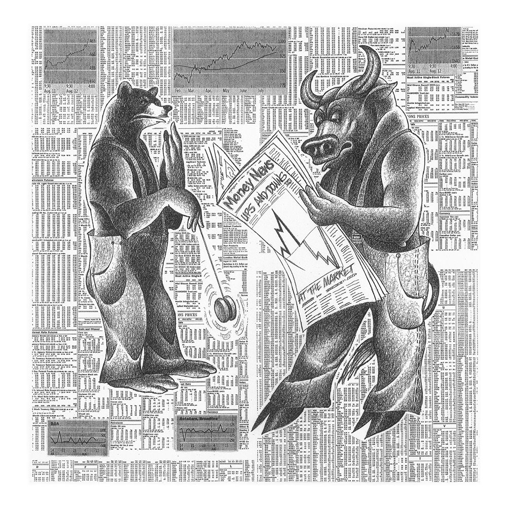 Market Ups and Downs art print by Roger Vilar for $57.95 CAD