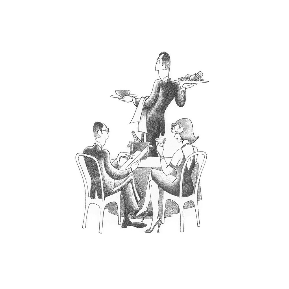 Dining Out art print by Roger Vilar for $57.95 CAD