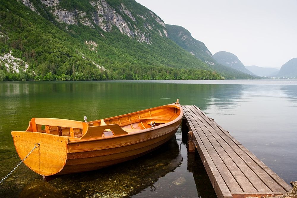 Boat at Lake Pier, Color art print by Anonymous for $57.95 CAD