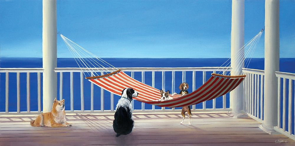 Porch Hammock Tails art print by Carol Saxe for $57.95 CAD