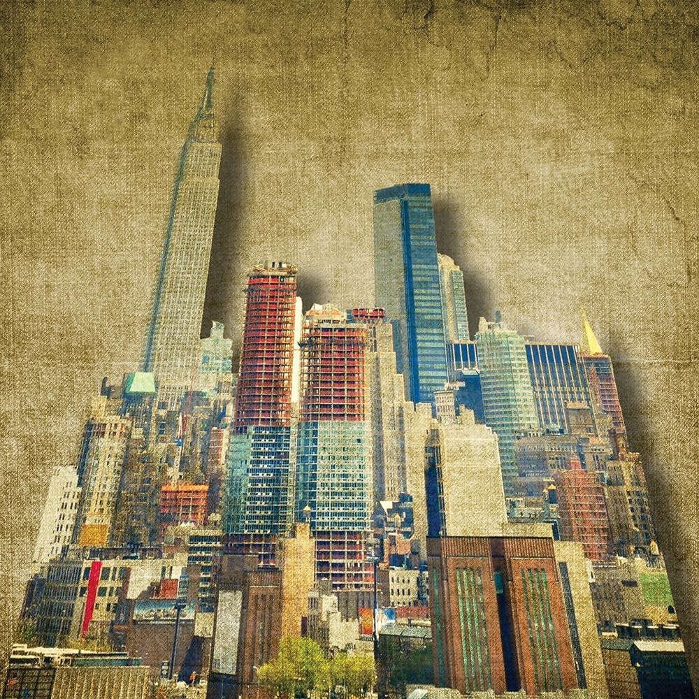 Vintage Skyline art print by R. Bagozzi for $57.95 CAD