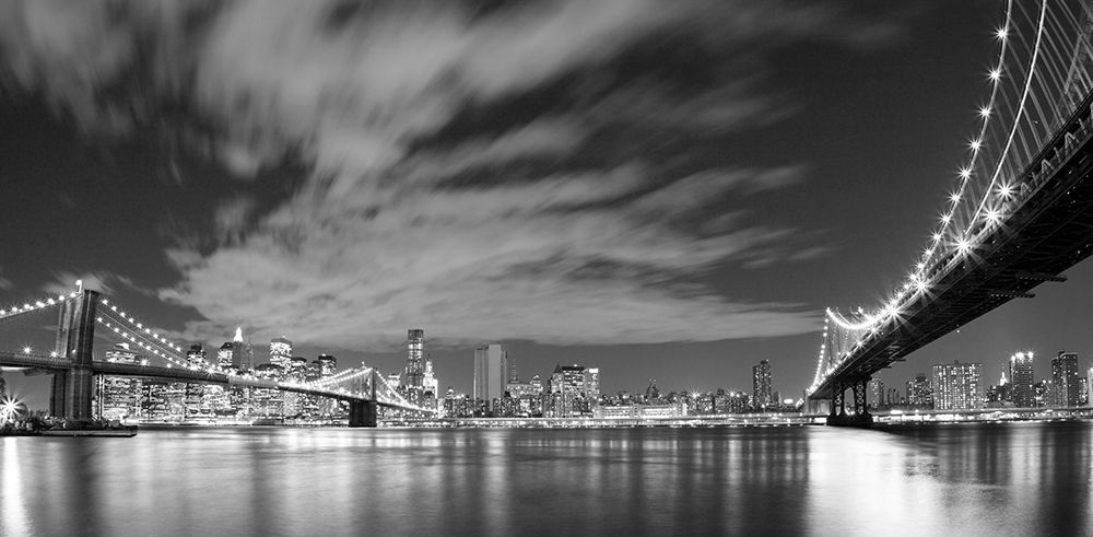 Brooklyn and Manhattan Bridge at Night II art print by Anonymous for $57.95 CAD