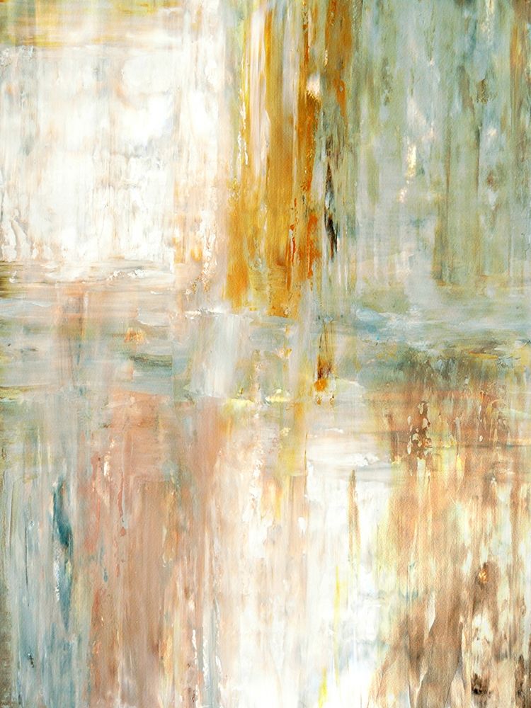 Teal and Green Abstract Painting art print by C. Tice for $57.95 CAD