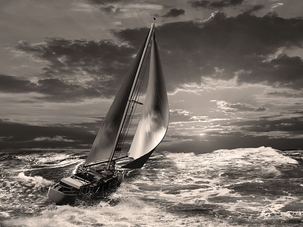 Sunrise Sail art print by Anonymous for $57.95 CAD