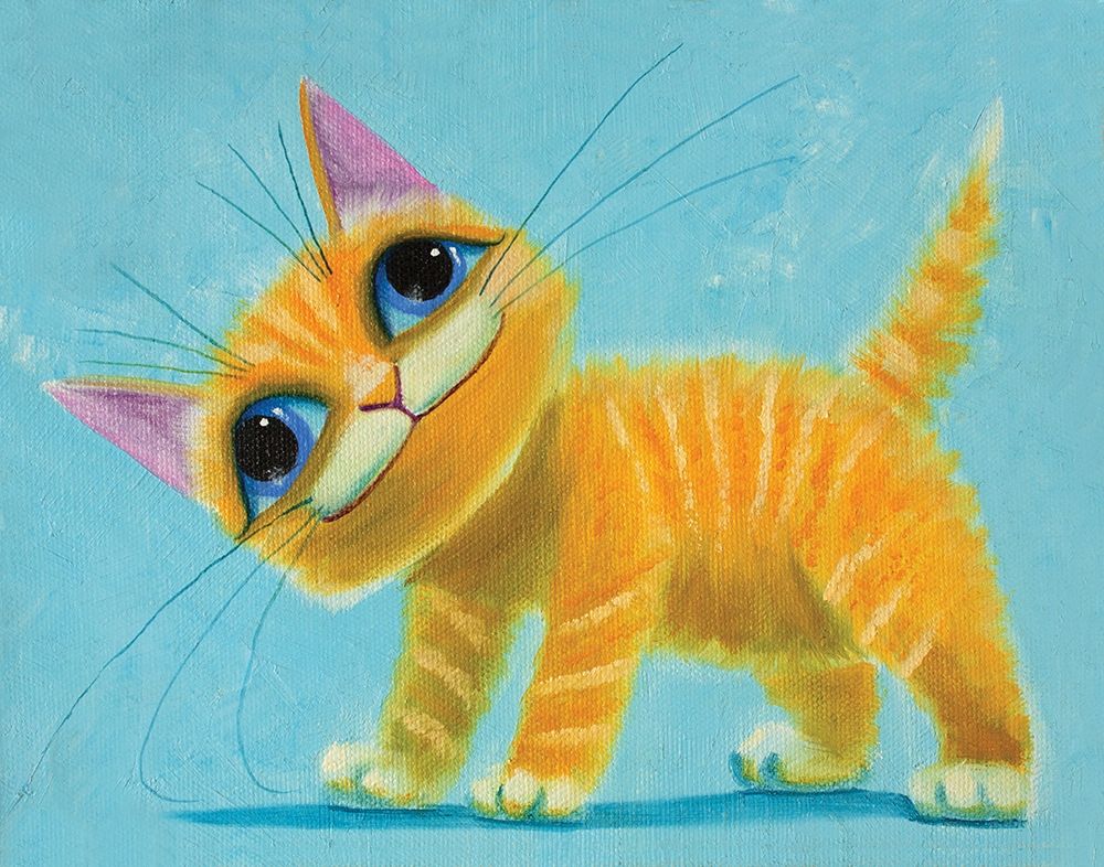 Happy Tabby art print by K Leov for $57.95 CAD