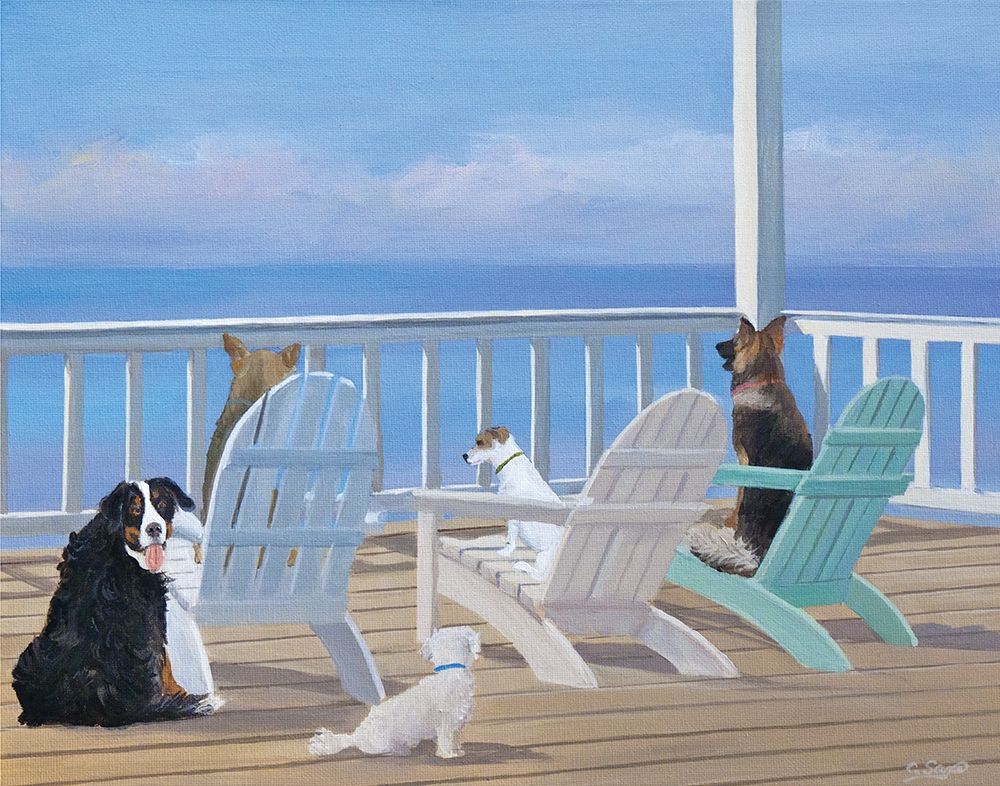 Porch Tails art print by Carol Saxe for $57.95 CAD