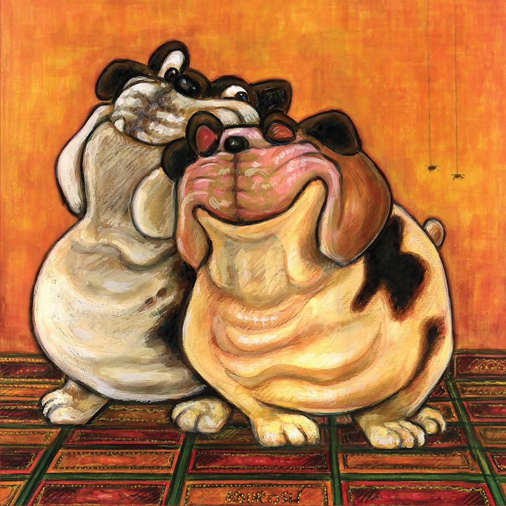 Bulldogs in Love art print by Kourosh for $57.95 CAD