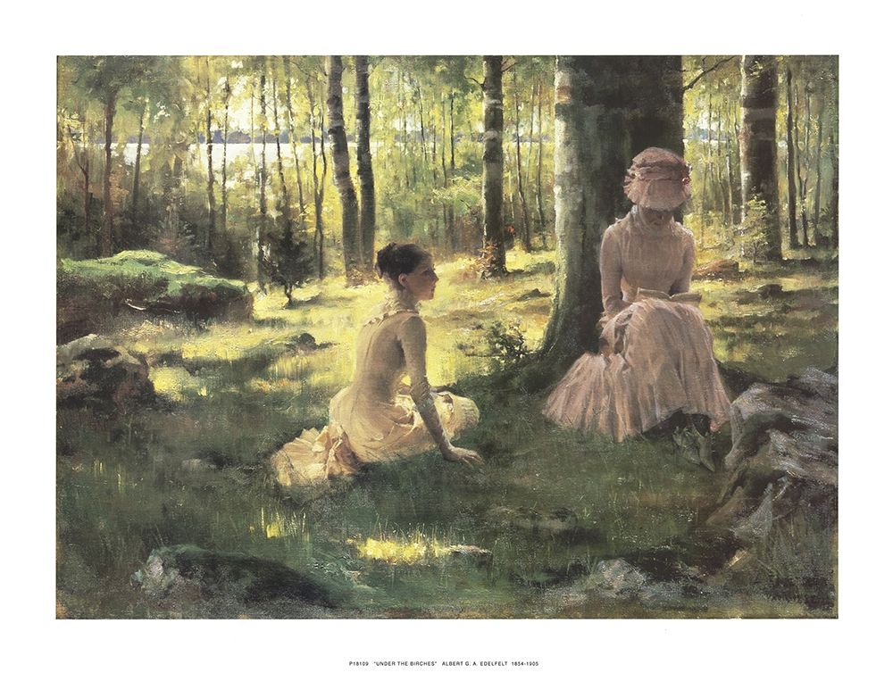 Under the Birches art print by Albert Edelfelt for $57.95 CAD