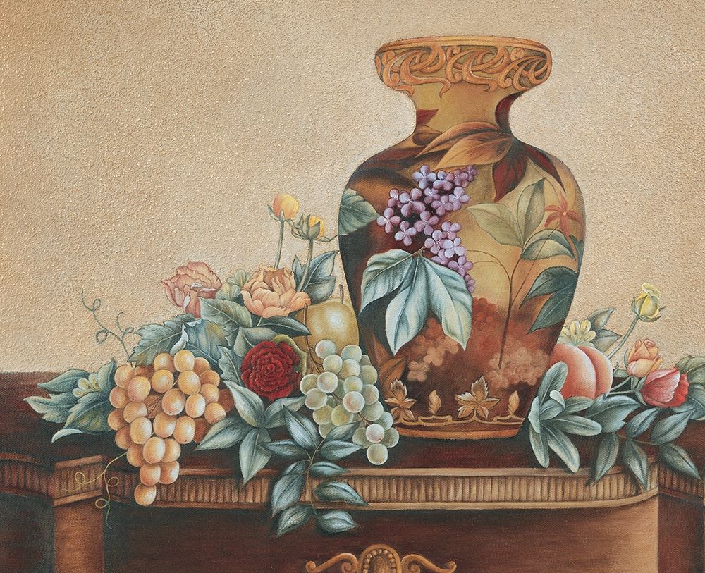 Vase and Fruit art print by Unknown for $57.95 CAD