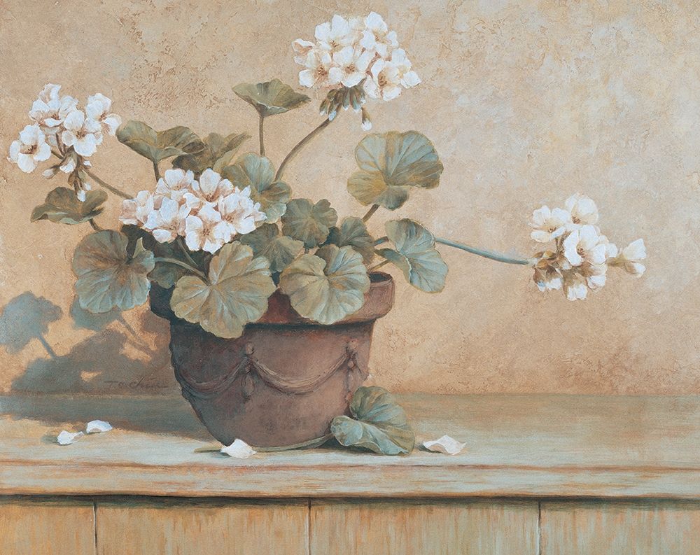 Potted Geranium I art print by Unknown for $57.95 CAD