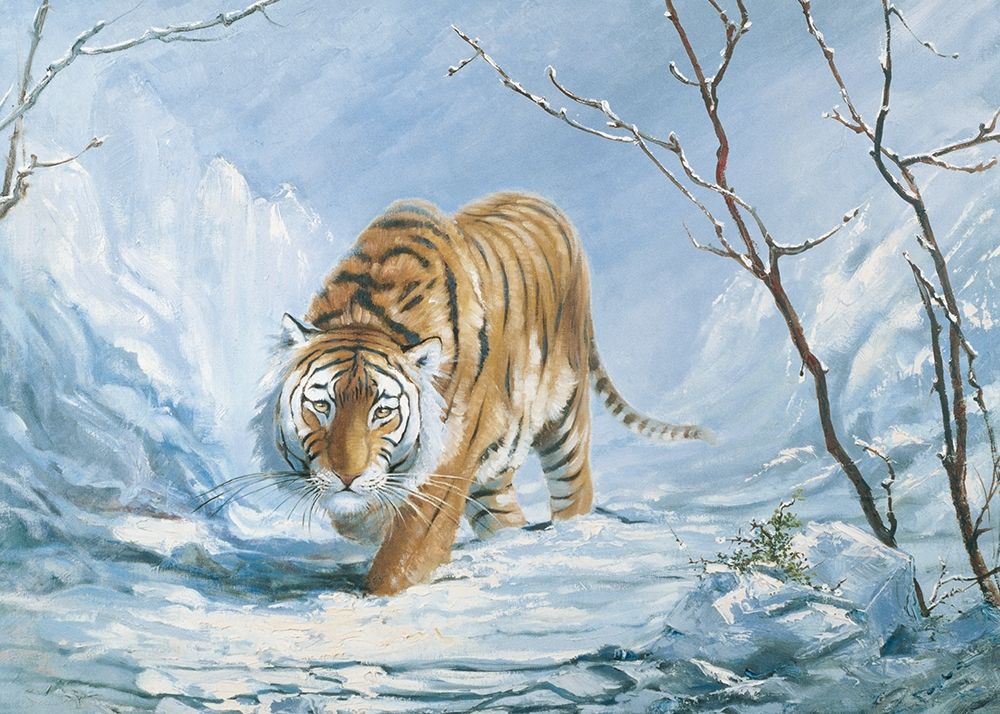 Stalking Tiger art print by Unknown for $57.95 CAD