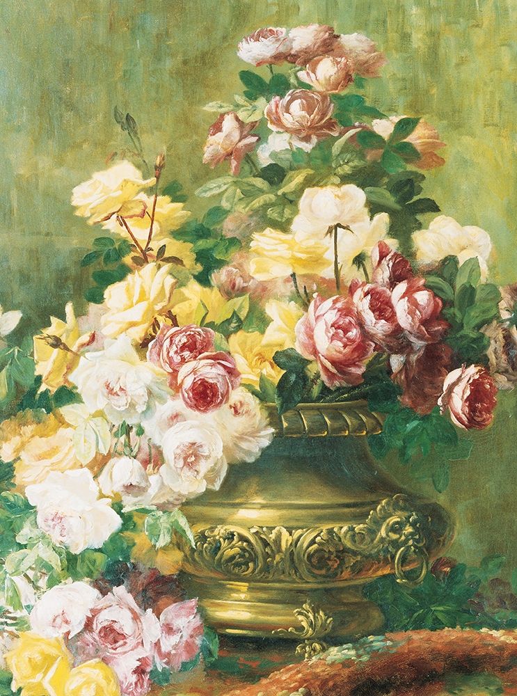 Roses in Urn art print by Unknown for $57.95 CAD