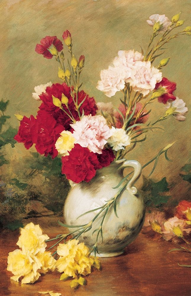 Carnations in Vase art print by Unknown for $57.95 CAD