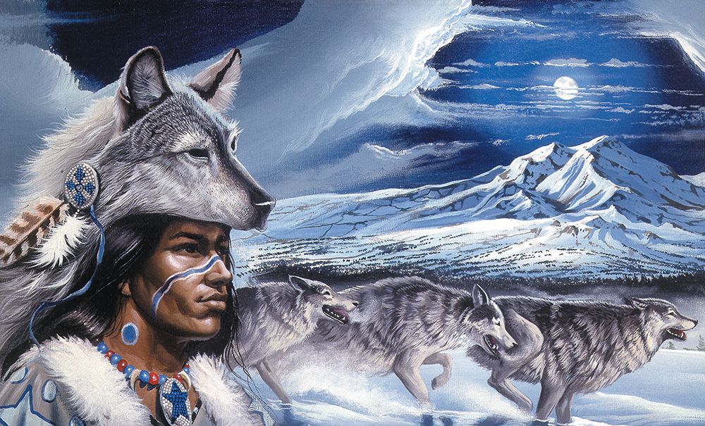 Running Wolf art print by Unknown for $57.95 CAD
