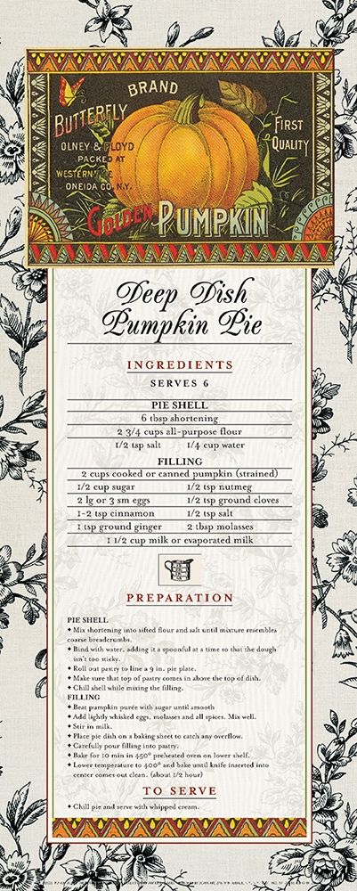 Pumpkin Pie art print by Unknown for $57.95 CAD