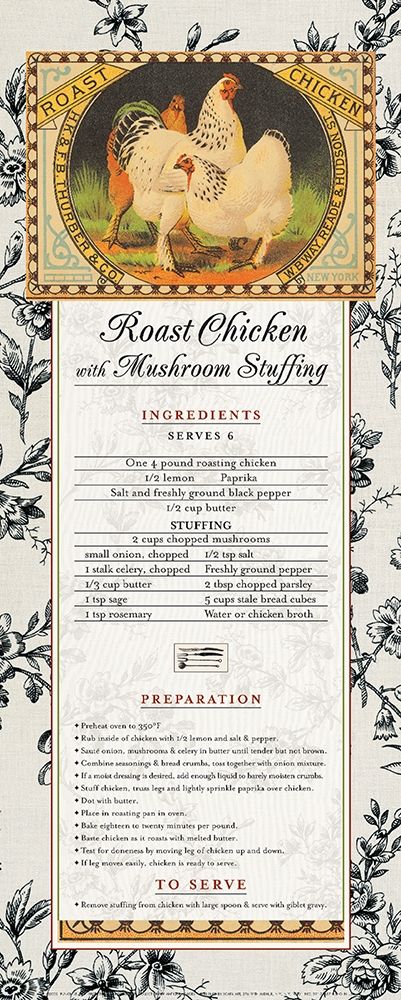 Roast Chicken art print by Unknown for $57.95 CAD