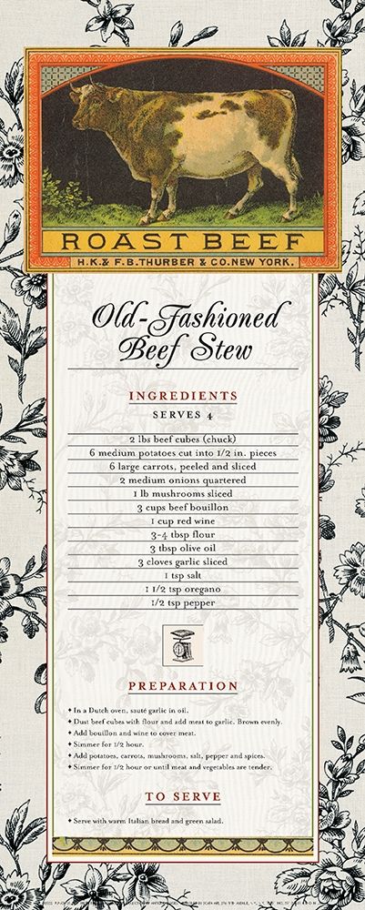 Beef Stew art print by Unknown for $57.95 CAD