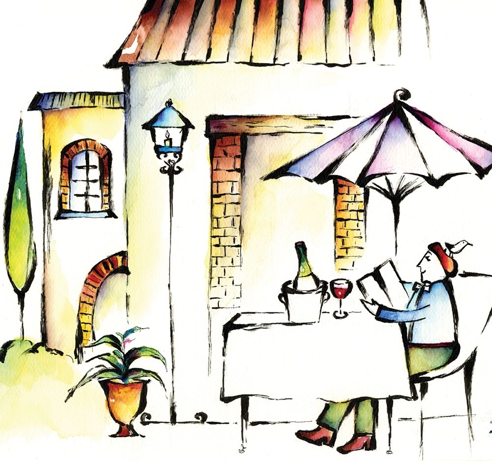 Sur la Bistro art print by Unknown for $57.95 CAD