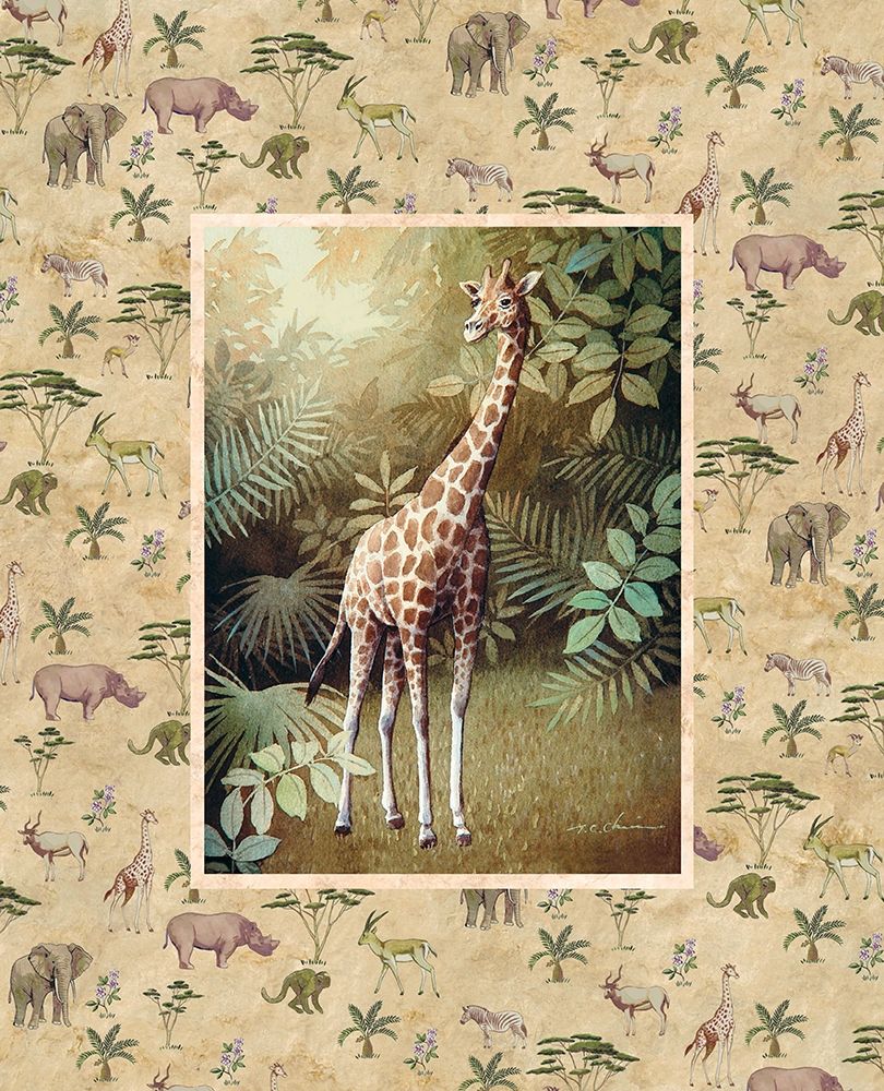 Giraffe Safari art print by Unknown for $57.95 CAD