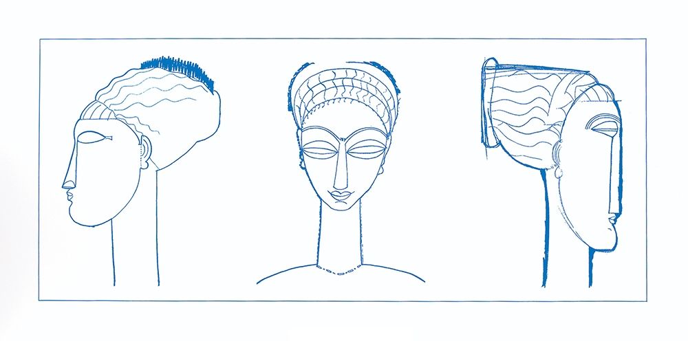 Blue Face art print by Unknown for $57.95 CAD