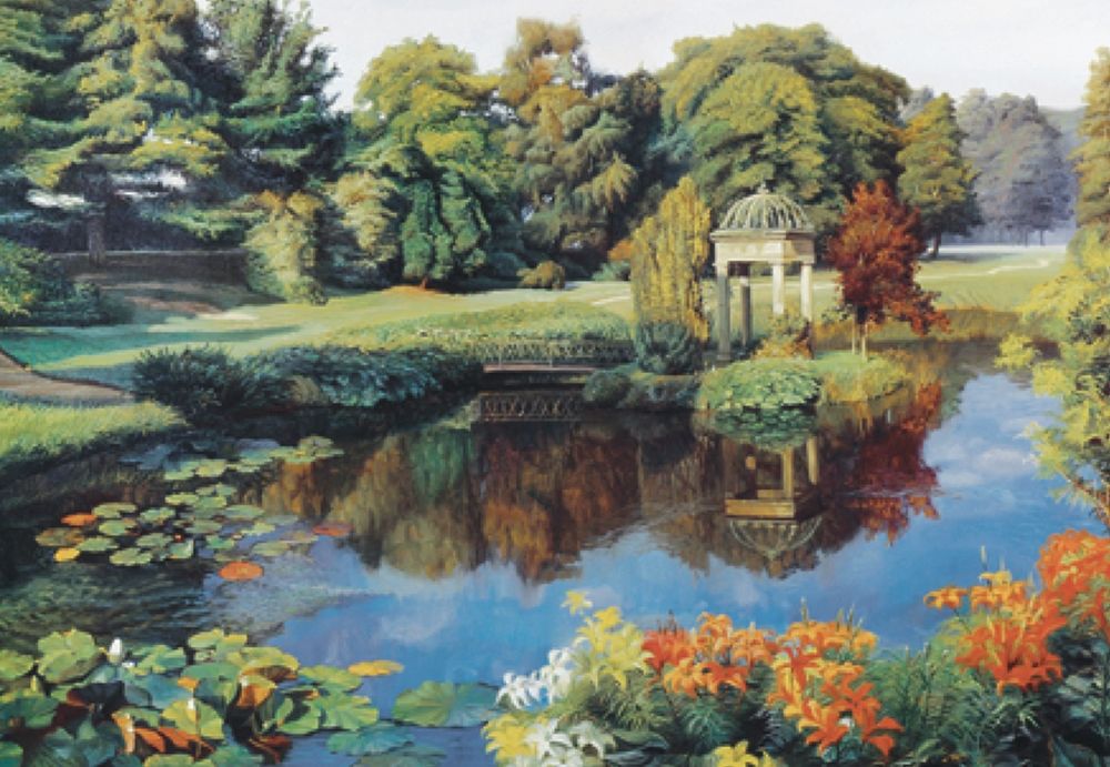 Gazebo on Lake art print by Unknown for $57.95 CAD