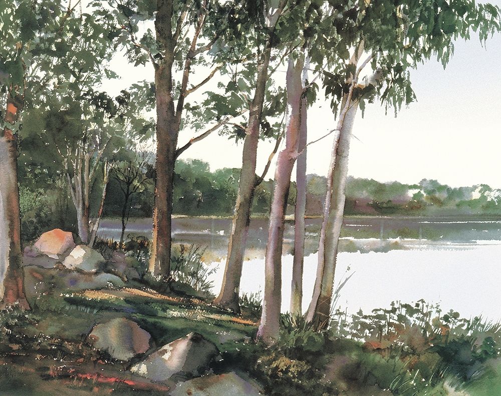 Lake and Trees art print by Unknown for $57.95 CAD