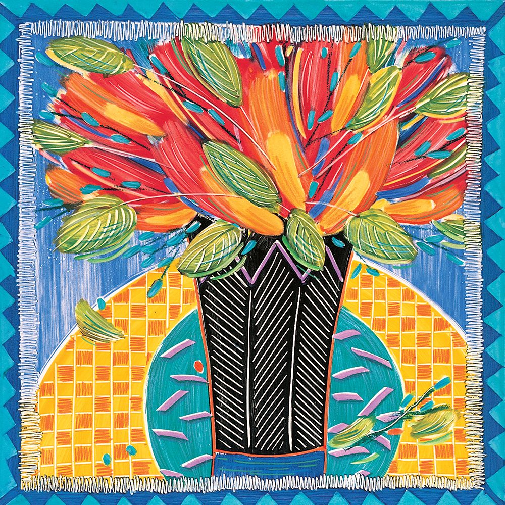 Colorful Vase art print by Unknown for $57.95 CAD