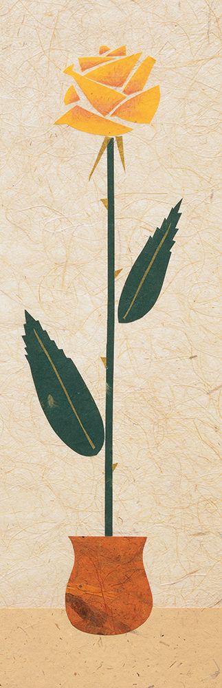 Potted Yellow Rose art print by Marchese for $57.95 CAD